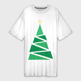 Платье-футболка 3D с принтом Рождественское дерево ,  |  | веселье | ель | новогоднее чудо | новый год | отдых | праздники | рождественское дерево