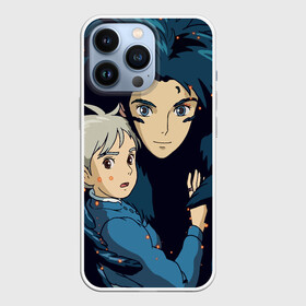 Чехол для iPhone 13 Pro с принтом Ходячий замок Софи и Хаул летят ,  |  | anime | ghibli | howl | moving castle | аниме | гибли | софи | студия | хаул | хаяо миядзаки | ходячий замок хаула