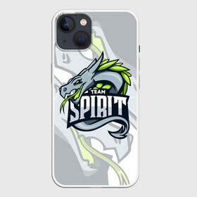 Чехол для iPhone 13 с принтом TEAM SPIRIT DRAGON WHITE ,  |  | Тематика изображения на принте: collapse | cs go | cyber | cybersport | dota 2 | dragon | hearthstone | miposhka | mira | russia | spirit | spirited | team spirit | the international | torontotokyo | ts | yatoro | дракон | кибер | киберспорт | киберспортсмен | кс го | россия |