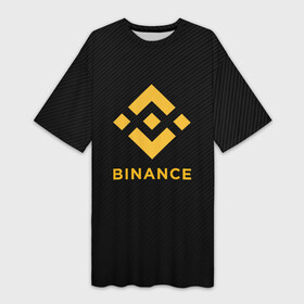 Платье-футболка 3D с принтом БИНАНС ЛОГО CARBON  BINANCE LOGO ,  |  | bitcoin | blockchain | btc | cardano | crypto | ethereum | polkadot | tether | xrp | бинанс | биткоин | блокчейн | валюта | деньги | криптовалюта | майнер | майнинг | цифровая валюта | цифровое золото | эфир