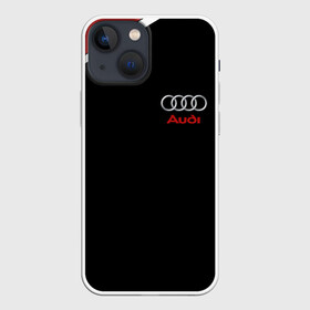 Чехол для iPhone 13 mini с принтом АУДИ ЛОГО | AUDI GEOMETRY RED STRIPES LINE ,  |  | audi | auto | rs | sport | авто | автомобиль | автомобильные | ауди | бренд | марка | машины | спорт