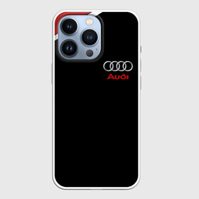 Чехол для iPhone 13 Pro с принтом АУДИ ЛОГО | AUDI GEOMETRY RED STRIPES LINE ,  |  | Тематика изображения на принте: audi | auto | rs | sport | авто | автомобиль | автомобильные | ауди | бренд | марка | машины | спорт