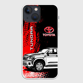 Чехол для iPhone 13 mini с принтом Тойота Тундра следы шин ,  |  | camry | land cruiser | toyota | toyota camry | toyota chaser | toyota corol | toyota land cruiser | toyota sport | toyota tundra | tundra | камри | койота корона | ленд крузер | марк | тойота | тойота камри | тойота корона | тойота ленд крузер | тойота ма