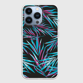 Чехол для iPhone 13 Pro с принтом Листья Пальм Неон ,  |  | leaf | neon | palm | summer | неон | пальма