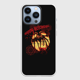 Чехол для iPhone 13 Pro с принтом happy Halloween ,  |  | blood | bloody | evil | halloween | happy | monster | pumpkin | spiteful | spray | брызги | веселого | зло | злобный | кровавая | кровавый | кровь | монстр | тыква | хэллоуин | хэллоуина