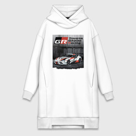 Платье-худи хлопок с принтом Toyota Gazoo Racing Team ,  |  | car | finland | force | gazoo | motorsport | power | prestige | racing | team | toyota | автомобиль | автоспорт | гонка | мощь | престиж | сила | тойота | финляндия