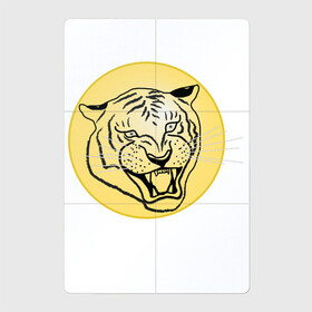 Магнитный плакат 2Х3 с принтом Тигр на новогоднем шарике , Полимерный материал с магнитным слоем | 6 деталей размером 9*9 см | golden | head | holiday | mascot | new year | symbol | tiger | year of the tiger | год тигра | голова | золотой | новый год | праздник | символ | талисман | тигр