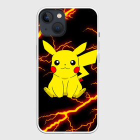 Чехол для iPhone 13 с принтом PIKACHU PIKA PIKA РАЗРЯДЫ МОЛНИЙ ,  |  | animals | pika | pika pika | pikachu | pokemon | детектив пикачу | животные | звери | пика | пикачу | покемон