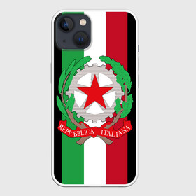 Чехол для iPhone 13 с принтом ГЕРБ ИТАЛИИ   ТРИКОЛОР ИТАЛИЯ ,  |  | italy | made in italy | герб италии | герб италия | италия | италия герб | италия флаг | италия форма | италия футбол | сделано в италии | флаг италии | флаг италия | форма италии | футбол италия