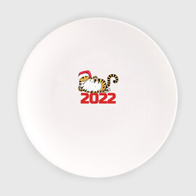 Тарелка с принтом Романтичный тигр 2022 , фарфор | диаметр - 210 мм
диаметр для нанесения принта - 120 мм | 2022 | год тигра | новый год | новый год 2022 | символ года | тигр | тигренок | тигрица | тигры