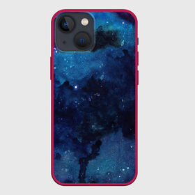 Чехол для iPhone 13 mini с принтом Темнота глубин ,  |  | акварель | арт | глубина | краски | мазки | мазки красок | море | океан | рисунок | рисунок акварелью | рисунок красками