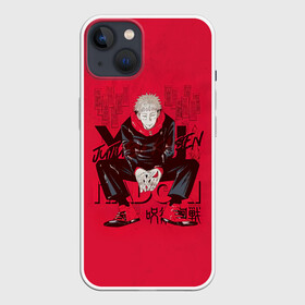 Чехол для iPhone 13 с принтом Itadori   Jujutsu Kaisen ,  |  | anime | jujutsu kaisen | manga | sorsery fight | yuji itadori | аниме | джутсу кайсен | дзюдзюцу кайсэн | засранец | итадори юдзи | маг | магическая битва | манга | проклятия | сосуд для сукуна | чосо