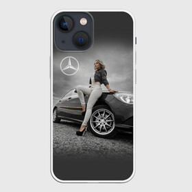 Чехол для iPhone 13 mini с принтом Девушка за рулем Мерседеса ,  |  | beauty | car | germany | girl | mercedes | автомобиль | германия | девушка | красавица | мерседес | престиж | тачка | точило | фигура