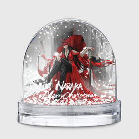 Игрушка Снежный шар с принтом Naraka Merry Christmass , Пластик | Изображение внутри шара печатается на глянцевой фотобумаге с двух сторон | battle royal | game | games | naraka bladepoint | блэйд поинт | игра | игры | королевская битва | нарака блэйдпоинт