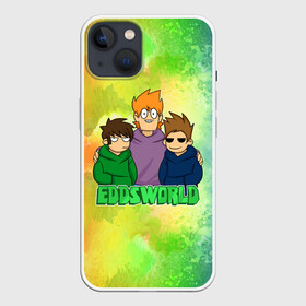 Чехол для iPhone 13 с принтом EDDSWORLD 3 ,  |  | надпись | персонажи | ребята | цвета | шоу