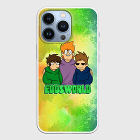 Чехол для iPhone 13 Pro с принтом EDDSWORLD 3 ,  |  | надпись | персонажи | ребята | цвета | шоу