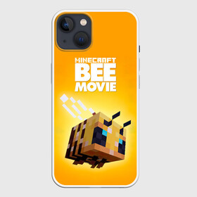 Чехол для iPhone 13 с принтом BEE MOVIE Minecraft ,  |  | bee | craft | mine | minecraft | блоки | добывать | желтая | компьютерная игра | крафт | кубики | майн | майнкрафт | манкрафт | пчела | пчелка | ремесло | скин | улей | шахта
