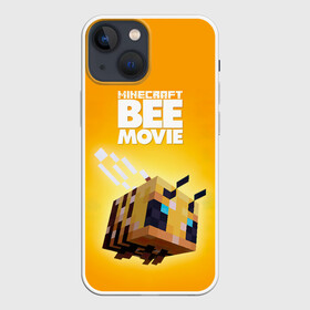 Чехол для iPhone 13 mini с принтом BEE MOVIE Minecraft ,  |  | Тематика изображения на принте: bee | craft | mine | minecraft | блоки | добывать | желтая | компьютерная игра | крафт | кубики | майн | майнкрафт | манкрафт | пчела | пчелка | ремесло | скин | улей | шахта