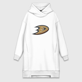 Платье-худи хлопок с принтом Анахайм Дакс Логотип ,  |  | anahaim ducks | anaheim | anaheim ducks | ducks | hockey | nhl | usa | дакс | нхл | спорт | сша | хоккей | шайба