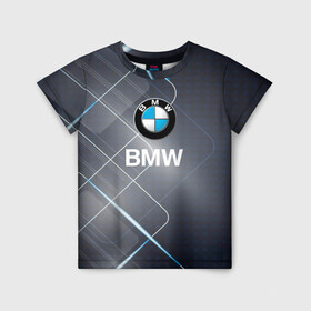 Детская футболка 3D с принтом [BMW] Logo , 100% гипоаллергенный полиэфир | прямой крой, круглый вырез горловины, длина до линии бедер, чуть спущенное плечо, ткань немного тянется | bmw | bmw performance | m | motorsport | performance | бмв | моторспорт