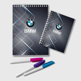 Блокнот с принтом [BMW] Logo , 100% бумага | 48 листов, плотность листов — 60 г/м2, плотность картонной обложки — 250 г/м2. Листы скреплены удобной пружинной спиралью. Цвет линий — светло-серый
 | Тематика изображения на принте: bmw | bmw performance | m | motorsport | performance | бмв | моторспорт