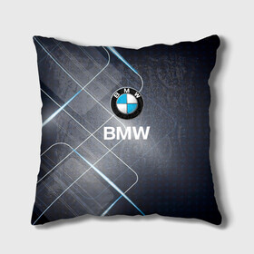 Подушка 3D с принтом [BMW] Logo , наволочка – 100% полиэстер, наполнитель – холлофайбер (легкий наполнитель, не вызывает аллергию). | состоит из подушки и наволочки. Наволочка на молнии, легко снимается для стирки | bmw | bmw performance | m | motorsport | performance | бмв | моторспорт