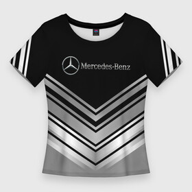 Женская футболка 3D Slim с принтом [Mercedes Benz] Текстура ,  |  | amg | mercedes | mercedesamg gt | sport | амг | мерседес | мерседесбенц амг | спорт