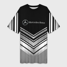 Платье-футболка 3D с принтом [Mercedes Benz] Текстура ,  |  | amg | mercedes | mercedesamg gt | sport | амг | мерседес | мерседесбенц амг | спорт