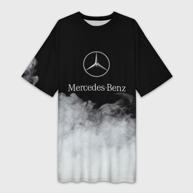 Платье-футболка 3D с принтом [Mercedes Benz] Облака ,  |  | amg | mercedes | mercedesamg gt | sport | амг | мерседес | мерседесбенц амг | спорт