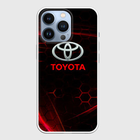 Чехол для iPhone 13 Pro с принтом [Toyota] Неоновые соты ,  |  | auto | sport | toyota | авто | автомобиль | бренд | спорт | тойота