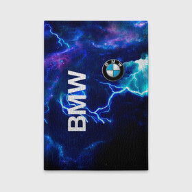 Обложка для автодокументов с принтом [BMW] Синяя молния , натуральная кожа |  размер 19,9*13 см; внутри 4 больших “конверта” для документов и один маленький отдел — туда идеально встанут права | Тематика изображения на принте: bmw | bmw performance | m | motorsport | performance | бмв | моторспорт