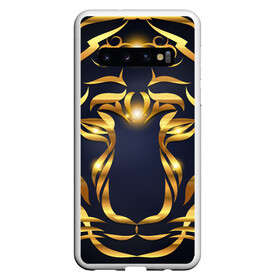 Чехол для Samsung Galaxy S10 с принтом Золотой символ года Тигр , Силикон | Область печати: задняя сторона чехла, без боковых панелей | в чем встречать новый год | золотой узор | идея подарка на новый год | подарок на новый год | символ нового года | тигр золотой | тигр символ года 2022 | узоры из золота