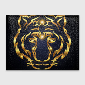 Обложка для студенческого билета с принтом Золотой символ года Тигр , натуральная кожа | Размер: 11*8 см; Печать на всей внешней стороне | в чем встречать новый год | золотой узор | идея подарка на новый год | подарок на новый год | символ нового года | тигр золотой | тигр символ года 2022 | узоры из золота