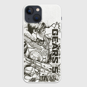 Чехол для iPhone 13 mini с принтом Gears 5 (Gears of War)  Кейт Диаз ,  |  | gears 5 | gears of war | винтовка лансер | игры | кейт диаз | череп | шестнрёнка