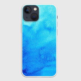 Чехол для iPhone 13 mini с принтом Глубина льда ,  |  | акварель | арт | глубина | краски | лёд | мазки | мазки красок | рисунок | рисунок акварелью | рисунок красками