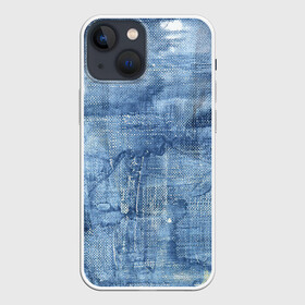 Чехол для iPhone 13 mini с принтом Джинсовые мазки ,  |  | акварель | арт | джинса | джинсы | краски | мазки | мазки красок | рисунок | рисунок акварелью | рисунок красками | ткань