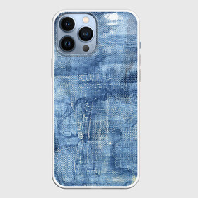Чехол для iPhone 13 Pro Max с принтом Джинсовые мазки ,  |  | акварель | арт | джинса | джинсы | краски | мазки | мазки красок | рисунок | рисунок акварелью | рисунок красками | ткань