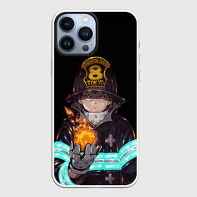 Чехол для iPhone 13 Pro Max с принтом Кусакабэ Синра Пламенная бригада ,  |  | fire force | кусакабэ синра | пламенный отряд | пожарный | токио