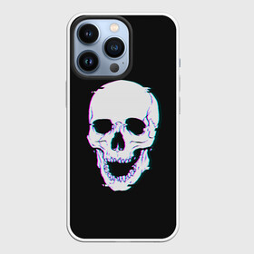 Чехол для iPhone 13 Pro с принтом Неоновый светящийся череп ,  |  | bone | bones | color | glow | halloween | light | neon | skeleton | skull | кости | кость | неон | неоновый | свет | свечение | скелет | хэллоуин | цвет | череп