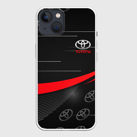 Чехол для iPhone 13 с принтом ТОЙОТА   TOYOTA RED LINES ,  |  | auto | sport | toyota | авто | автомобиль | автомобильные | бренд | марка | машины | спорт | тойота