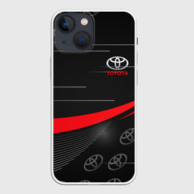 Чехол для iPhone 13 mini с принтом ТОЙОТА   TOYOTA RED LINES ,  |  | auto | sport | toyota | авто | автомобиль | автомобильные | бренд | марка | машины | спорт | тойота