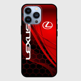 Чехол для iPhone 13 Pro с принтом LEXUS RED GEOMETRY | ЛЕКСУС ,  |  | auto | lexus | sport | авто | автомобиль | автомобильные | бренд | лексус | марка | машины | спорт