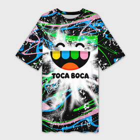 Платье-футболка 3D с принтом Toca Boca: Весельчак. ,  |  | toca boca | toca life world | игра | тока бока | тока бока лайф | туса воса
