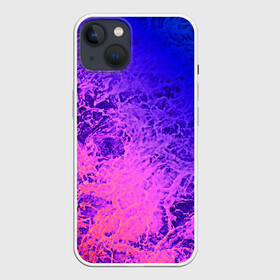 Чехол для iPhone 13 с принтом Абстрактный пурпурно синий ,  |  | абстрактный | волны | молодежный | морская пена | мраморный | розовый | синий | современный | фиолетовый