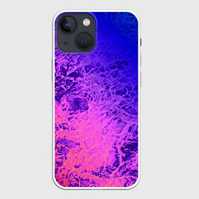 Чехол для iPhone 13 mini с принтом Абстрактный пурпурно синий ,  |  | абстрактный | волны | молодежный | морская пена | мраморный | розовый | синий | современный | фиолетовый