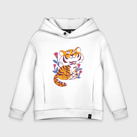 Детское худи Oversize хлопок с принтом Cute little tiger cub , френч-терри — 70% хлопок, 30% полиэстер. Мягкий теплый начес внутри —100% хлопок | боковые карманы, эластичные манжеты и нижняя кромка, капюшон на магнитной кнопке | 2022 | 2022 год | happy new year | santa | год тигра | дед мороз | каникулы | мороз | новогодний свитер | новый год | новый год 2022 | новый год тигра | оливье | праздник | рождество | санта клаус | свитер новогодний