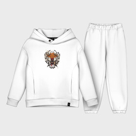 Детский костюм хлопок Oversize с принтом Angry Tiger watercolor ,  |  | 2022 | 2022 год | happy new year | santa | год тигра | дед мороз | каникулы | мороз | новогодний свитер | новый год | новый год 2022 | новый год тигра | оливье | праздник | рождество | санта клаус | свитер новогодний