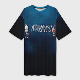 Платье-футболка 3D с принтом Семейка Аддамс Горящий Тур (Уэнздэй Аддамс) ,  |  | addams | family | the addams family 2 | аддамс | горящий тур | семейка | уэнздей
