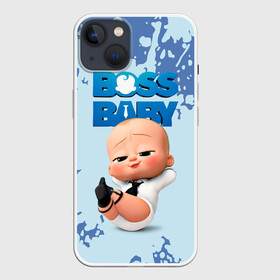 Чехол для iPhone 13 с принтом Boss Baby   Босс Молокосос ,  |  | baby | big boss | big boss baby | boss baby | cartoon | children | kids | the boss baby | большой босс | босс молокосос | детские | малыш | молокосос | мультик | ребенок