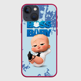 Чехол для iPhone 13 mini с принтом Boss Baby   Босс Молокосос ,  |  | baby | big boss | big boss baby | boss baby | cartoon | children | kids | the boss baby | большой босс | босс молокосос | детские | малыш | молокосос | мультик | ребенок